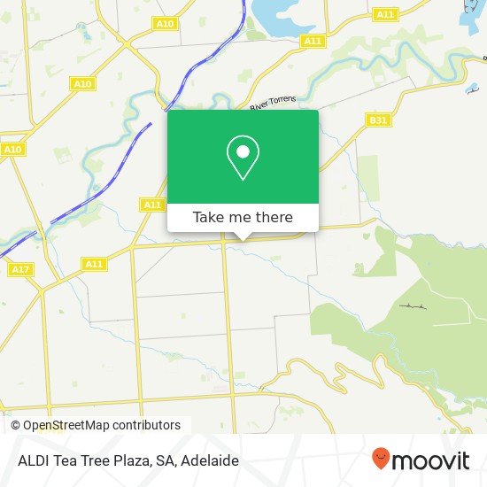 ALDI Tea Tree Plaza, SA map