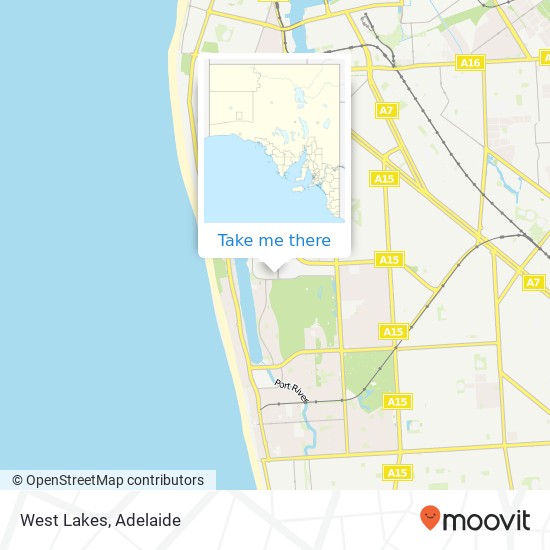 West Lakes map