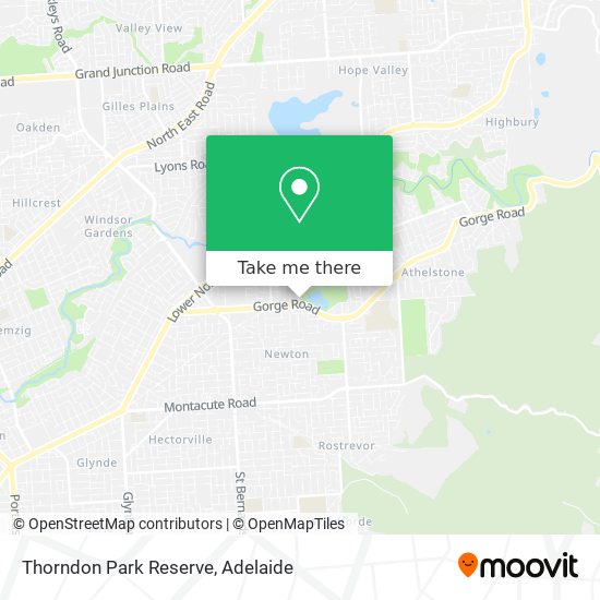 Thorndon Park Reserve map