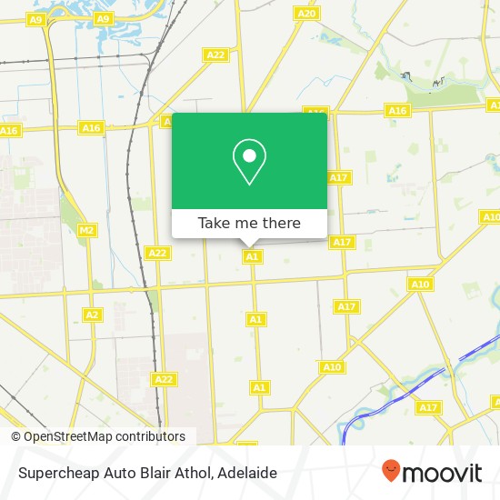 Supercheap Auto Blair Athol map