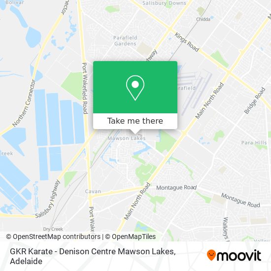 Mapa GKR Karate - Denison Centre Mawson Lakes