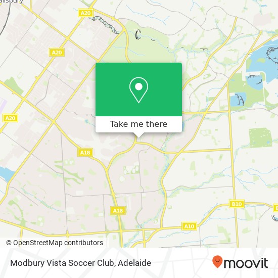 Mapa Modbury Vista Soccer Club