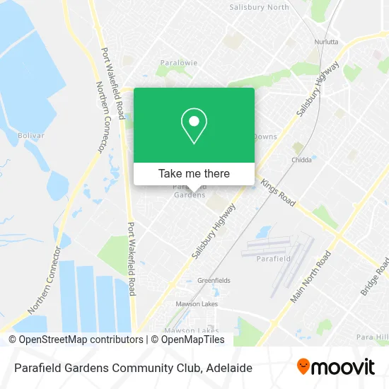 Mapa Parafield Gardens Community Club