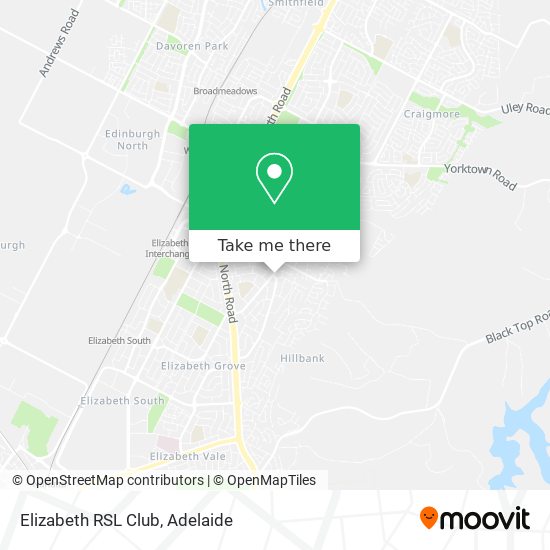Elizabeth RSL Club map
