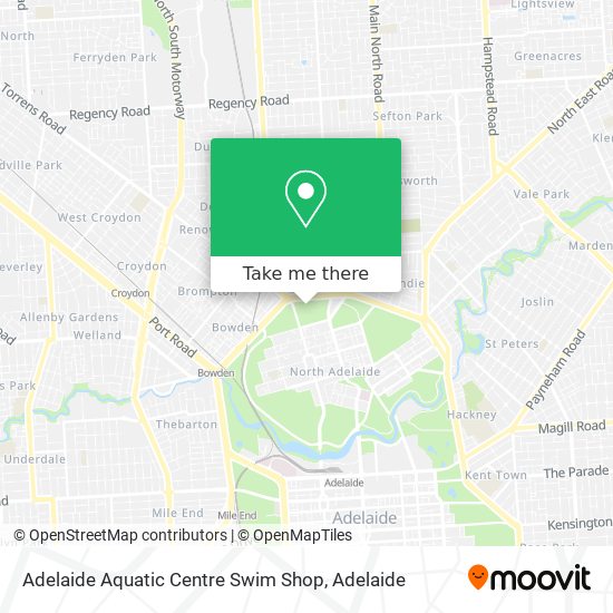 Adelaide Aquatic Centre Swim Shop map