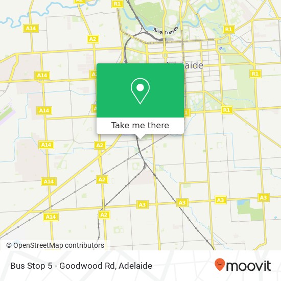 Bus Stop 5 - Goodwood Rd map