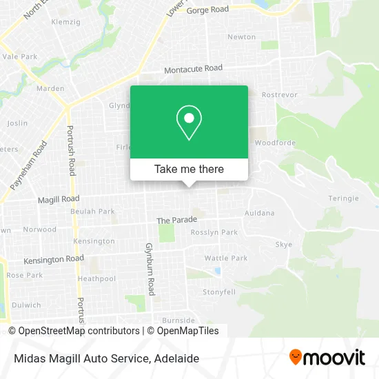 Mapa Midas Magill Auto Service