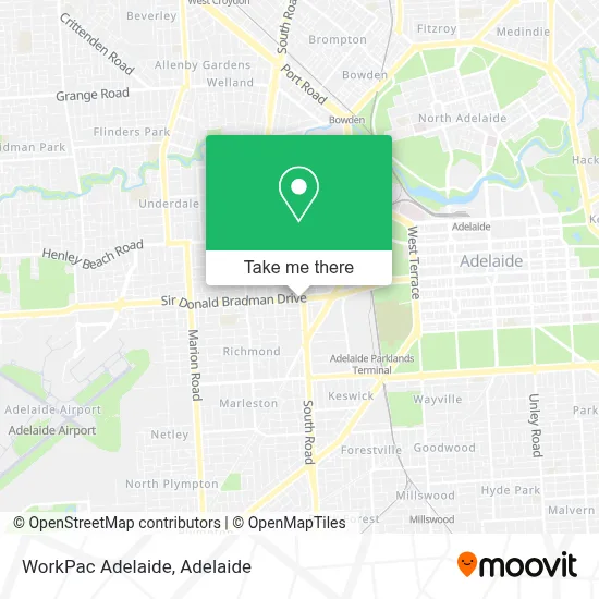 Mapa WorkPac Adelaide