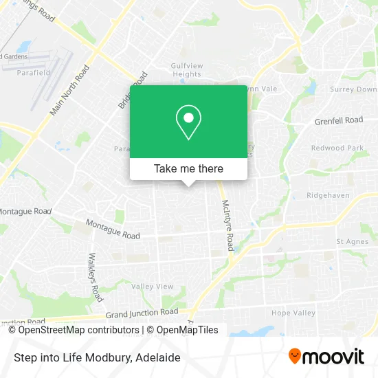 Mapa Step into Life Modbury