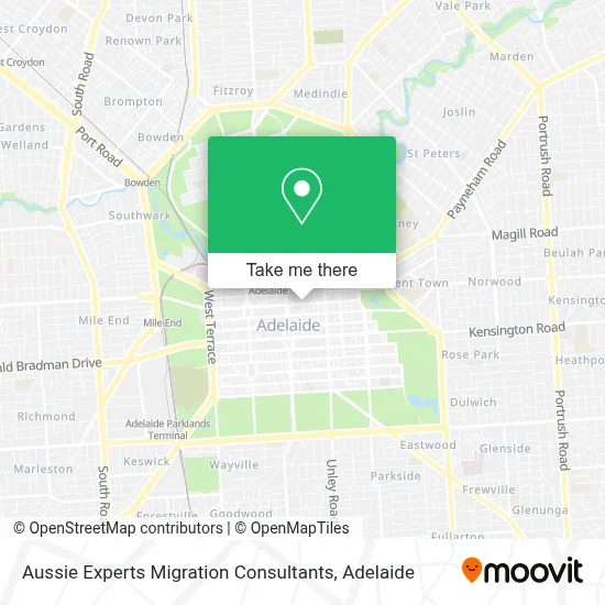 Mapa Aussie Experts Migration Consultants