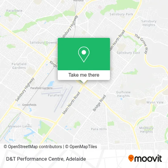 Mapa D&T Performance Centre