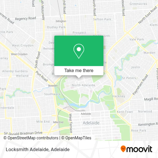 Mapa Locksmith Adelaide