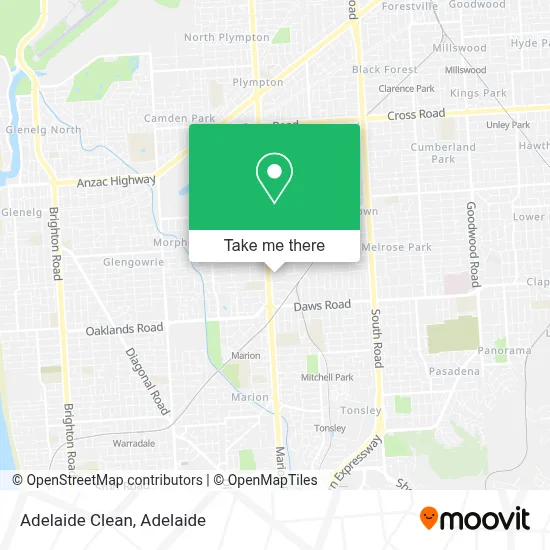 Mapa Adelaide Clean
