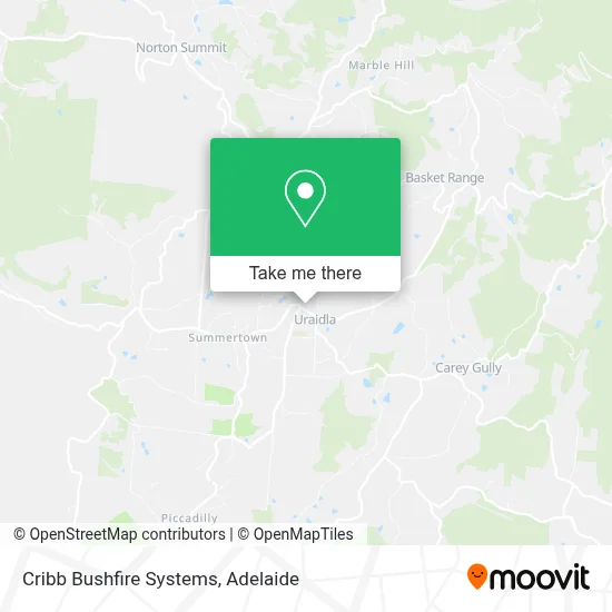 Mapa Cribb Bushfire Systems
