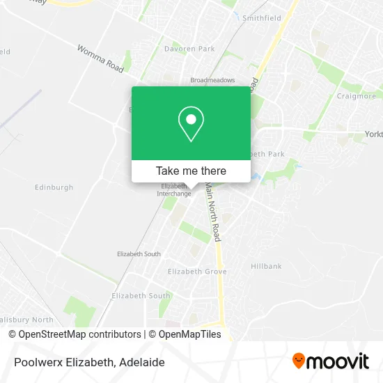 Mapa Poolwerx Elizabeth