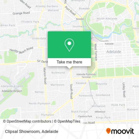 Mapa Clipsal Showroom
