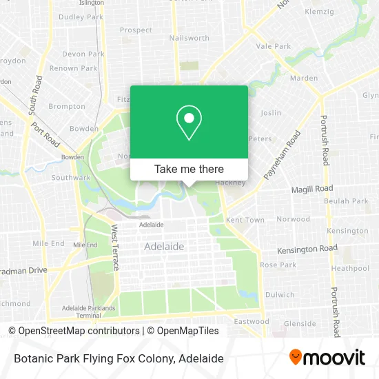 Mapa Botanic Park Flying Fox Colony