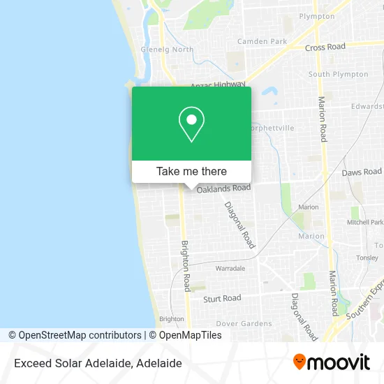 Mapa Exceed Solar Adelaide