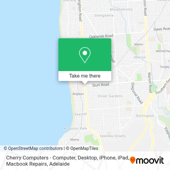 Mapa Cherry Computers - Computer, Desktop, iPhone, iPad, Macbook Repairs