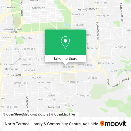Mapa North Terrace Library & Community Centre