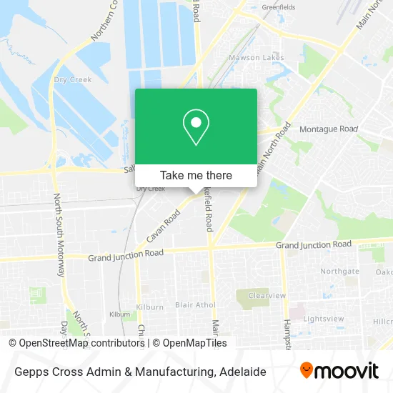 Mapa Gepps Cross Admin & Manufacturing