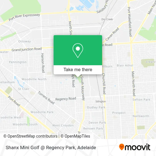 Mapa Shanx Mini Golf @ Regency Park