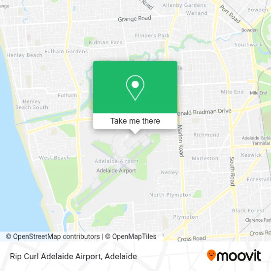 Mapa Rip Curl Adelaide Airport