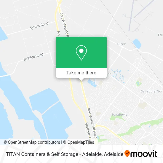 Mapa TITAN Containers & Self Storage - Adelaide
