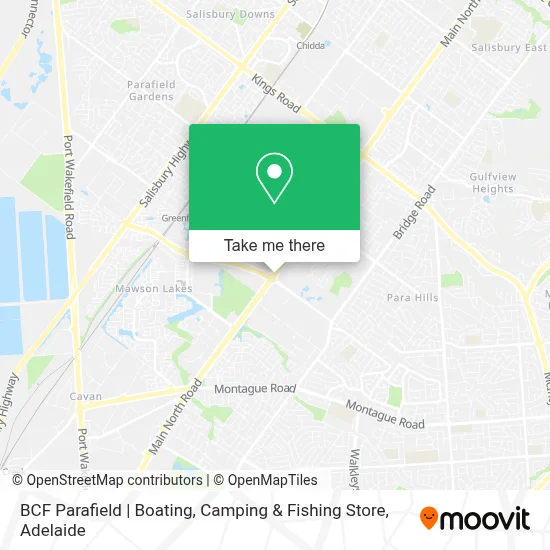 Mapa BCF Parafield | Boating, Camping & Fishing Store