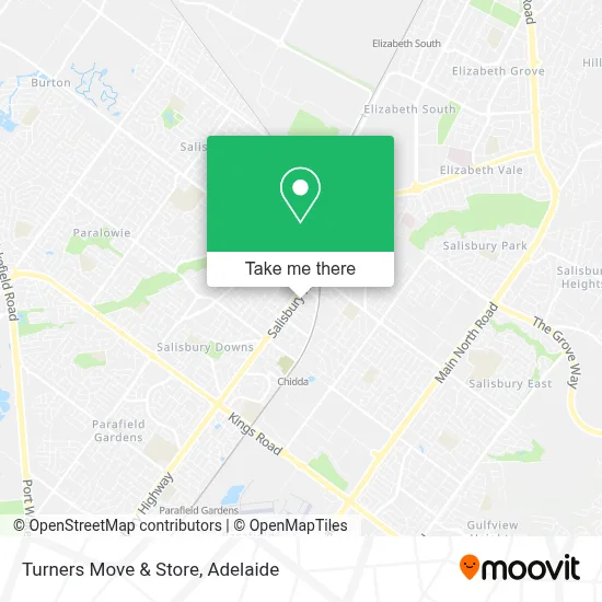 Mapa Turners Move & Store