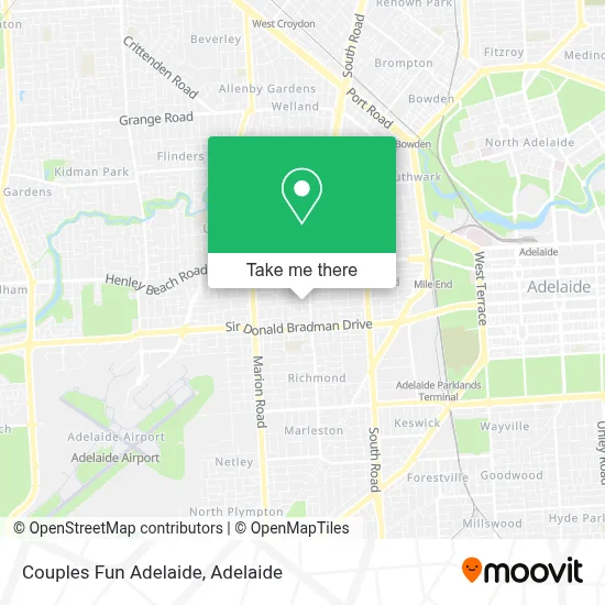 Mapa Couples Fun Adelaide