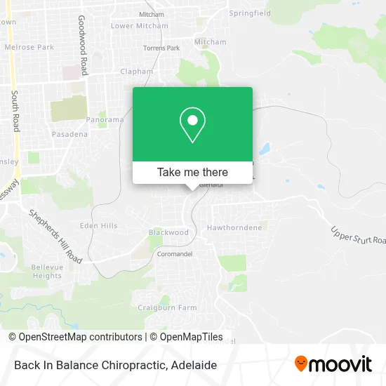 Back In Balance Chiropractic map