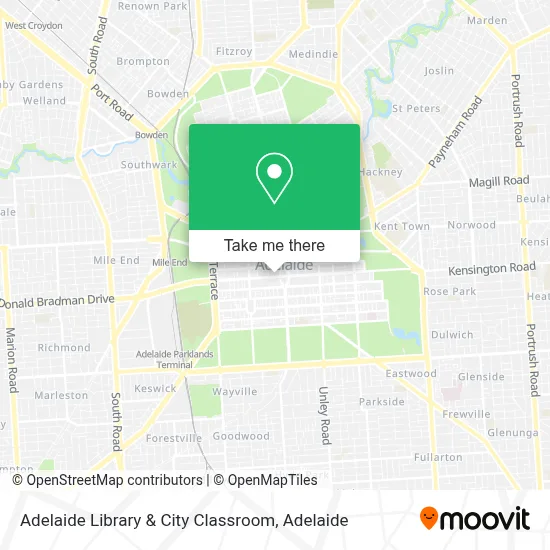 Mapa Adelaide Library & City Classroom
