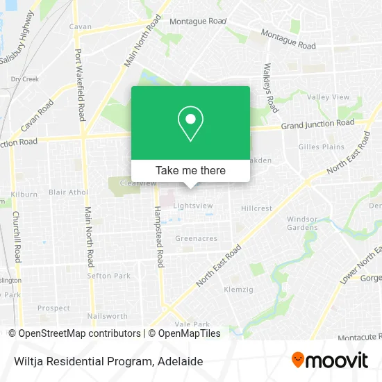 Mapa Wiltja Residential Program