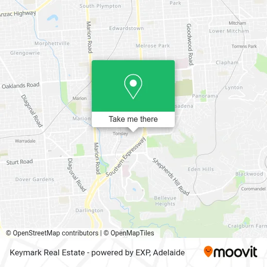 Mapa Keymark Real Estate - powered by EXP