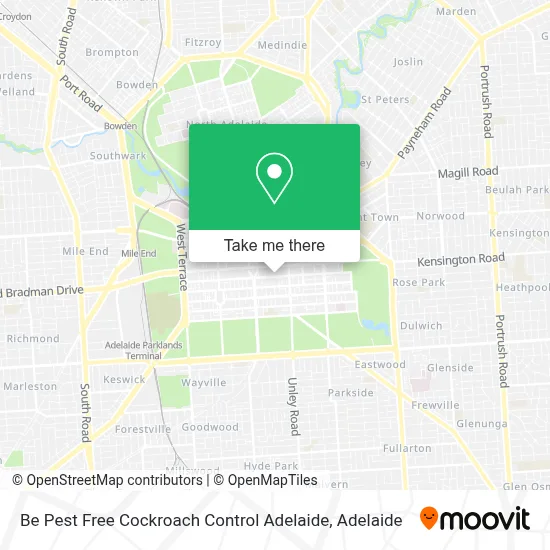 Mapa Be Pest Free Cockroach Control Adelaide