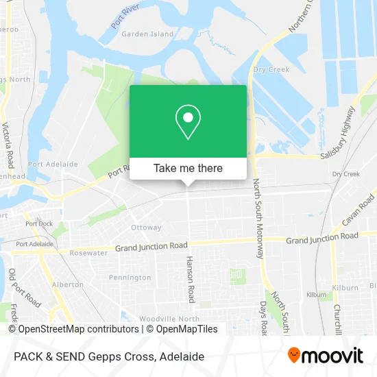 Mapa PACK & SEND Gepps Cross