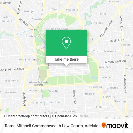 Mapa Roma Mitchell Commonwealth Law Courts