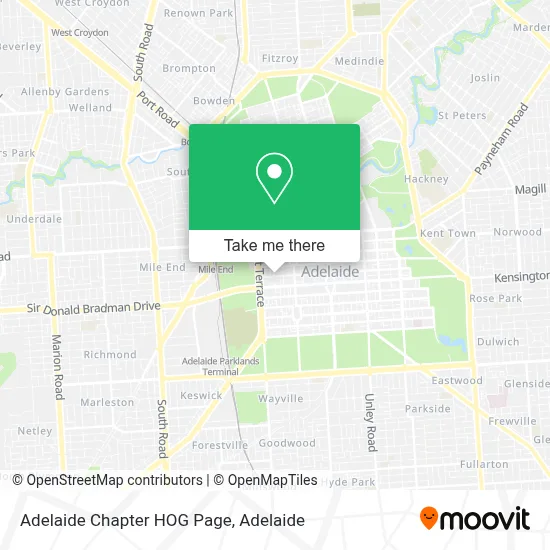 Mapa Adelaide Chapter HOG Page