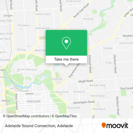 Mapa Adelaide Sound Connection
