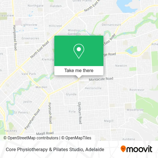 Mapa Core Physiotherapy & Pilates Studio