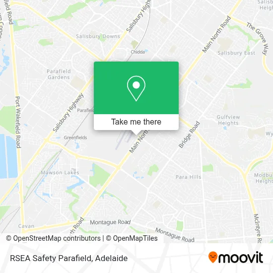 Mapa RSEA Safety Parafield