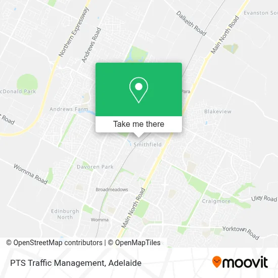 Mapa PTS Traffic Management