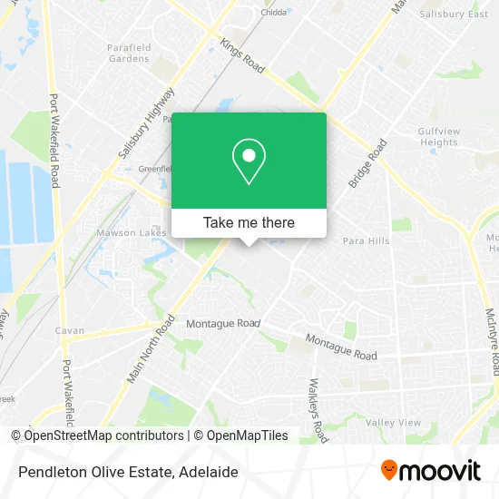 Mapa Pendleton Olive Estate