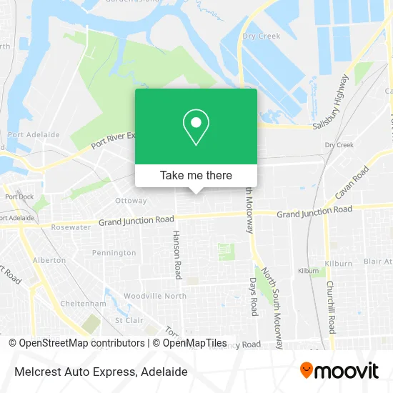 Mapa Melcrest Auto Express