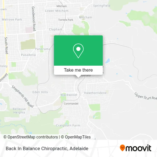 Mapa Back In Balance Chiropractic
