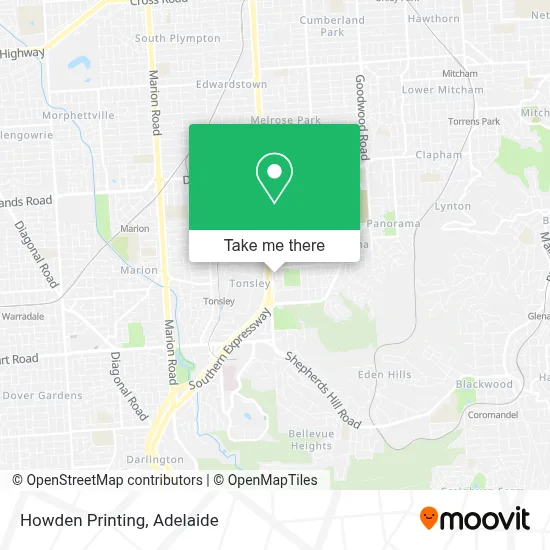 Mapa Howden Printing