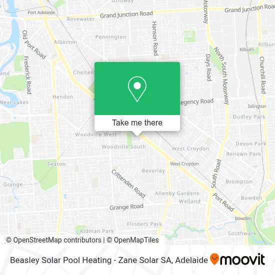 Mapa Beasley Solar Pool Heating - Zane Solar SA