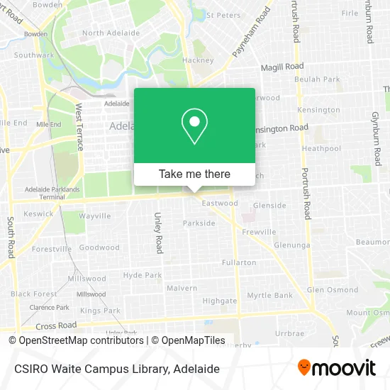 Mapa CSIRO Waite Campus Library