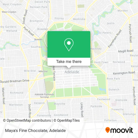 Mapa Maya's Fine Chocolate